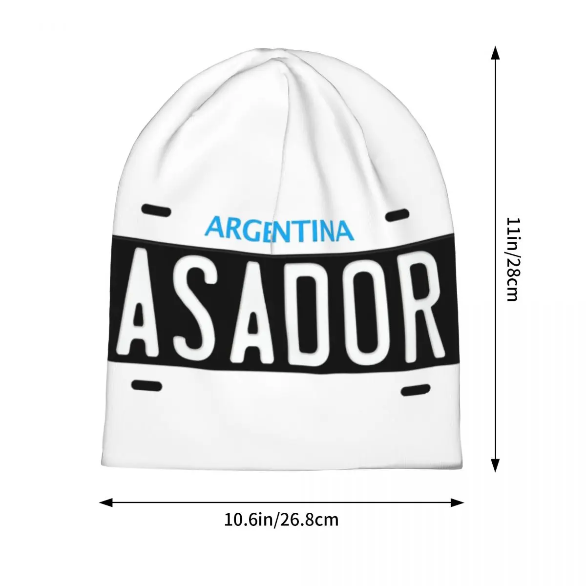 Argentinian Asador Argentina BBQ Grillmaster Warm Knitted Cap Bonnet Hat Autumn Winter Outdoor Beanies Hats for Men Women Adult