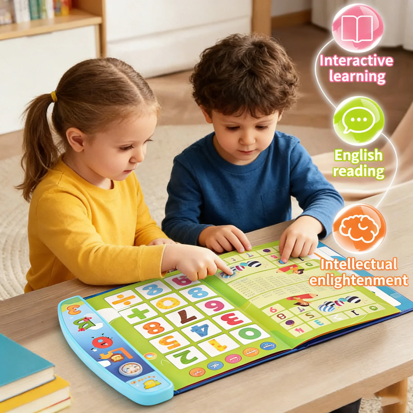 

Children Electronic Book English Educational Sound Reading Machine Smart Electronic Books Story for Kids Students Children Gifts