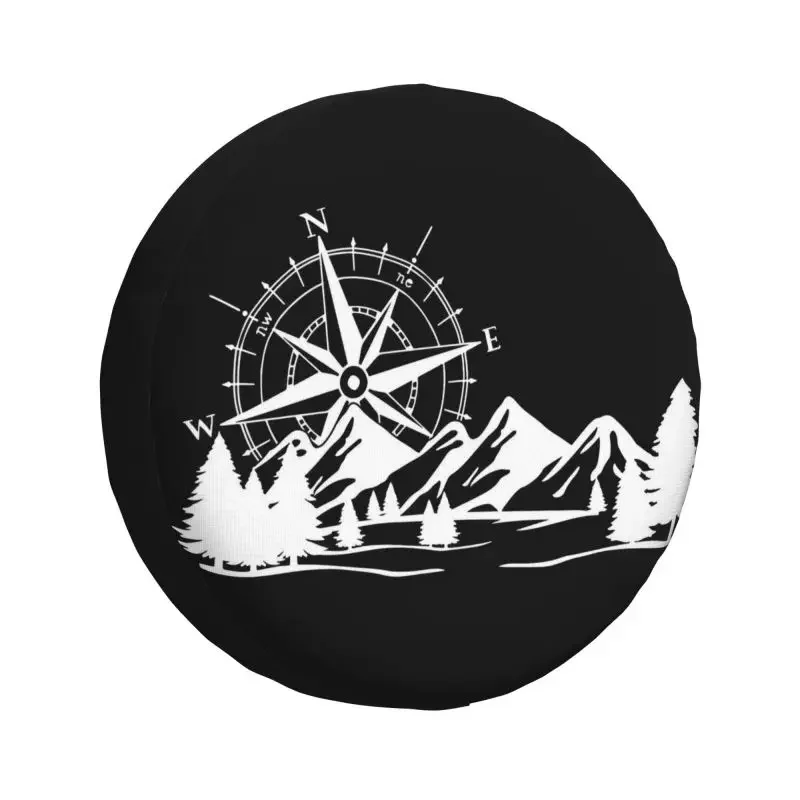 

Compass And Mount Spare Wheel Cover for 　 Mitsubish 4WD Trailer Custom Camper Tire Protector 14" 15" 16" 17" Inch