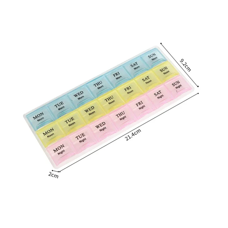 7 Grids Wöchentliche 7 Tage Runde Pille Fall Kunststoff Tablet Candy Box Tragbare Lagerung Tablet Halter Reise Veranstalter Pille Container – Detail 2