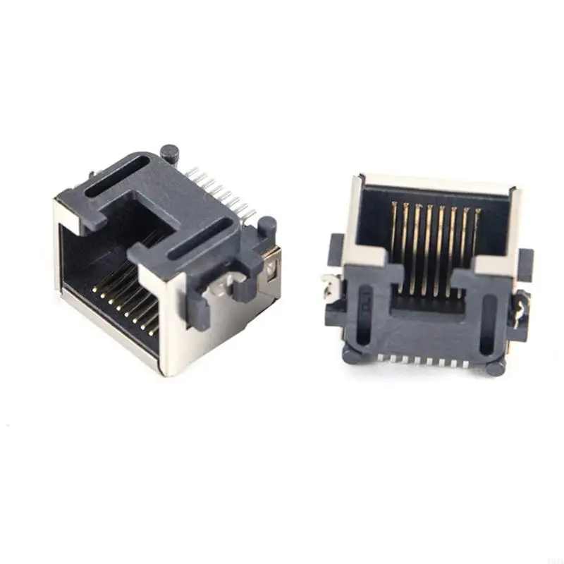 193A 10PCS RJ45 Female Jacks Socket With Gold Plate Contacts And AntiEMI For Routers Switching Industrial Applications