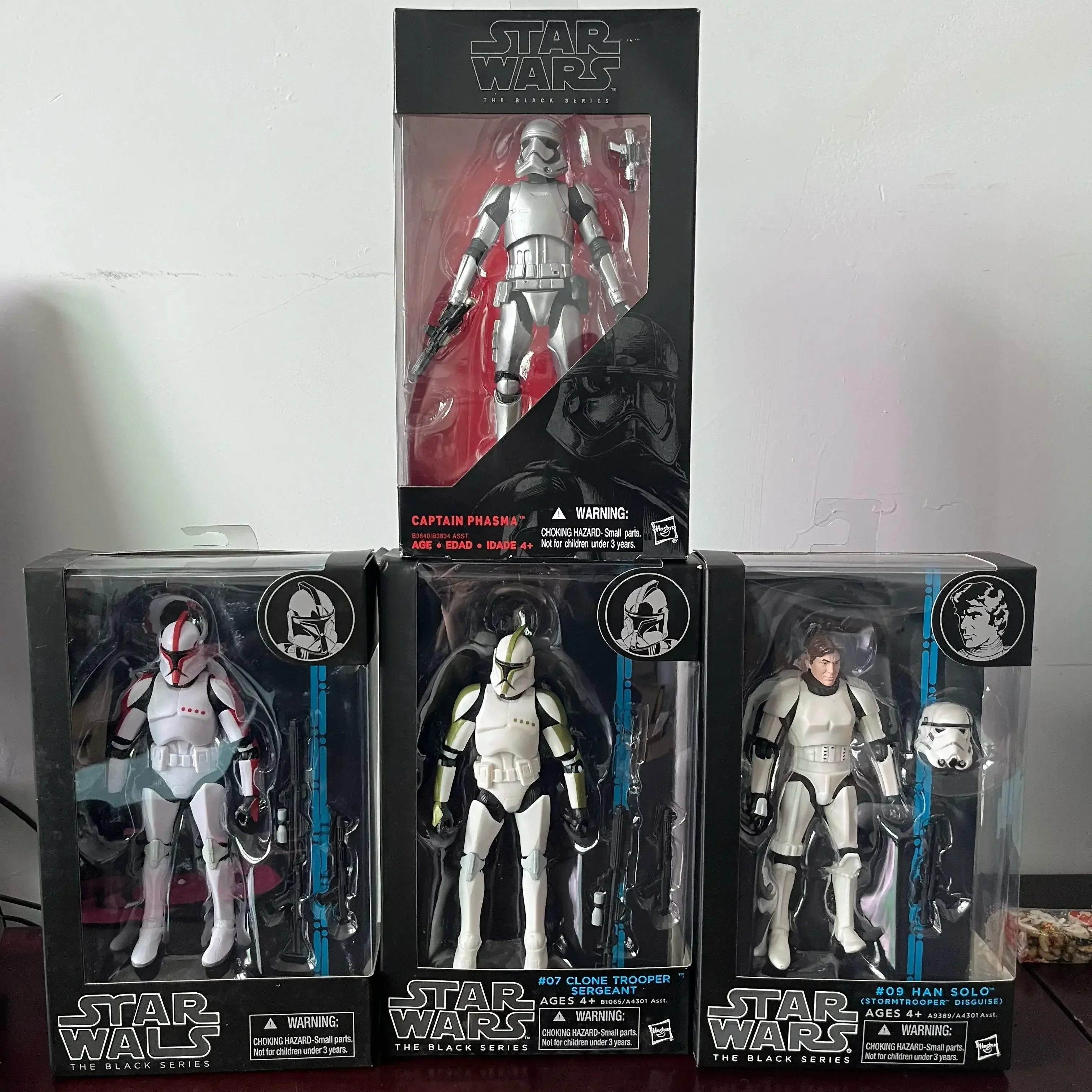 Tokoh Star Wars mainan tokoh aksi seri hitam Boba Kylo Phasma 02 Darth Maul Darth Vader Hab Solo hadiah ulang tahun