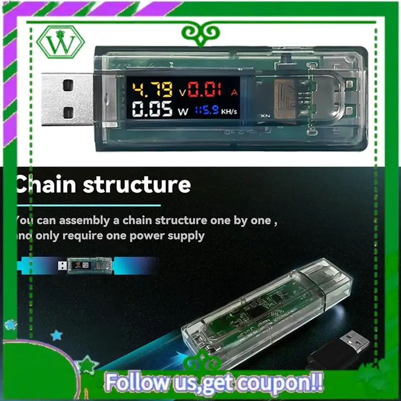 信頼性の高い-Nmminer Miner 117KH/S USB チェーン ESP32 暗号マイナー アダプター付き BTC ソロ宝くじマイナー 電流計 USB-A シリーズ フォームチェーン