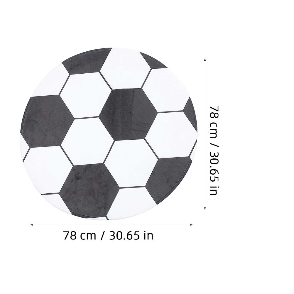 سجادة كرة قدم مستديرة من البوليستر لكرسي المكتب والأرضيات الصلبة وسجادة كرسي ألعاب الكمبيوتر