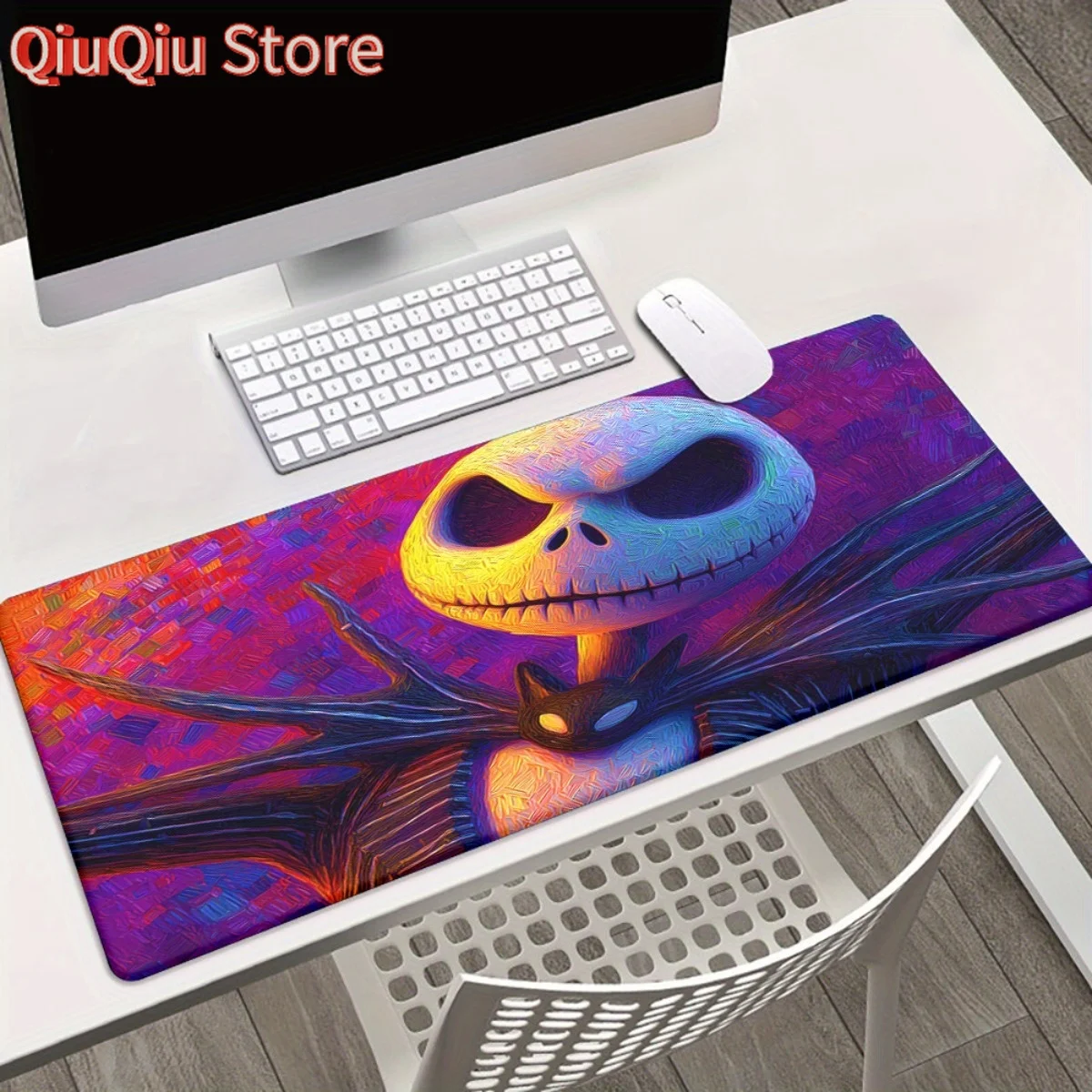 

1 шт. Tapis de Souris XXL Disney Nightmare Before Christmas Jack Skellington - Base en Caoutchouc Antidérapante, иллюстрация aux