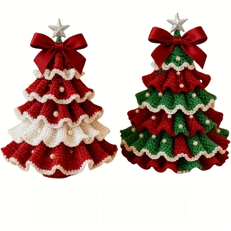 Christmas Crochet Kit For Beginners, Christmas Tree Knitting Kit, Fun Xmas Decoration, Christmas Gifts, Cute Christmas Ornaments