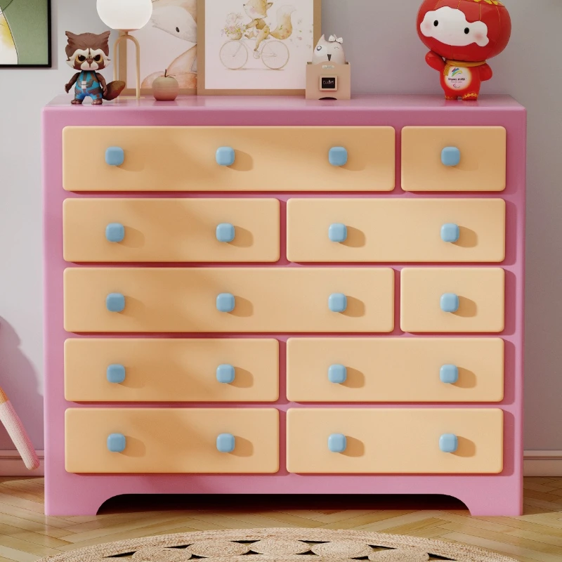 bedside cabinet, living room color matching, locker drawer cabinet