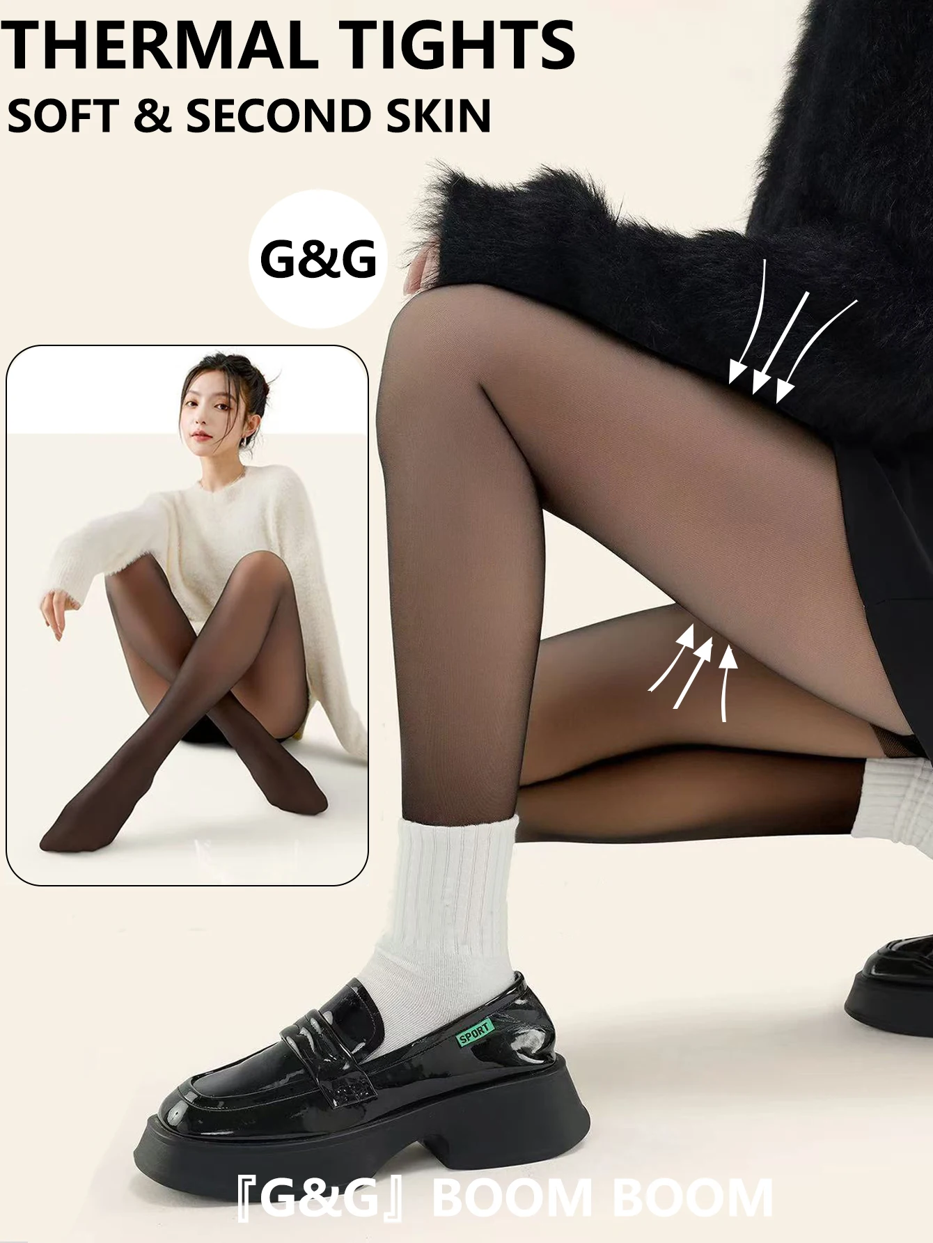 Nowe damskie rajstopy plus size 80D ciepłe jesienno-zimowe rajstopy z wysokim stanem elastyczne wyszczuplające obcisłe aksamitne pończochy