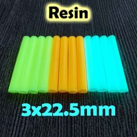 High-brightness Resin Luminous Rod 3*22.5mm Fingertip Gyroscope Accessory Knife Umbrella Rope Decoration  long-lasting luminous