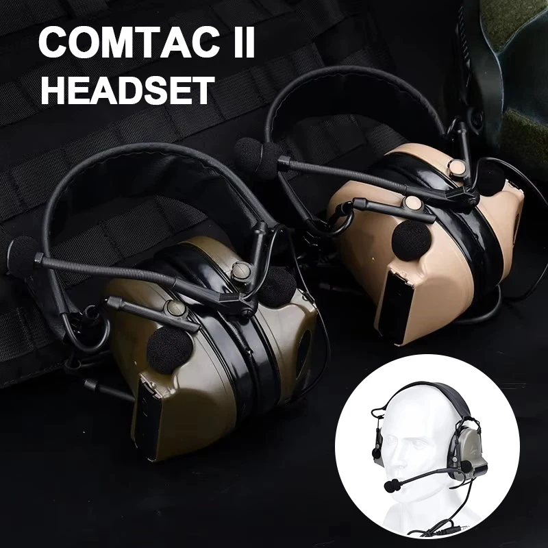 

WADSN Tactical C2 COMTAC II Headset Noise Reduction Hunting Shooting Headphone Outdoor Hearing Protection Wtih Kenwood U94 PTT