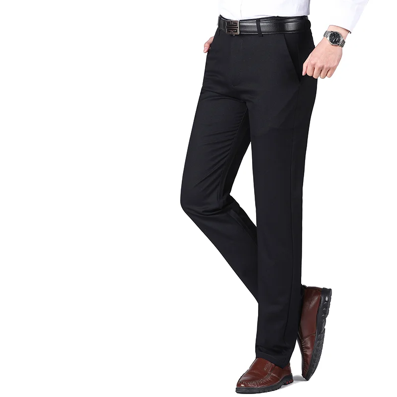 

Мужские модные брюки для костюма: весенне-летние, легкие, из шелково-хлопковой смеси, деловые, универсальные для уличной моды и офиса