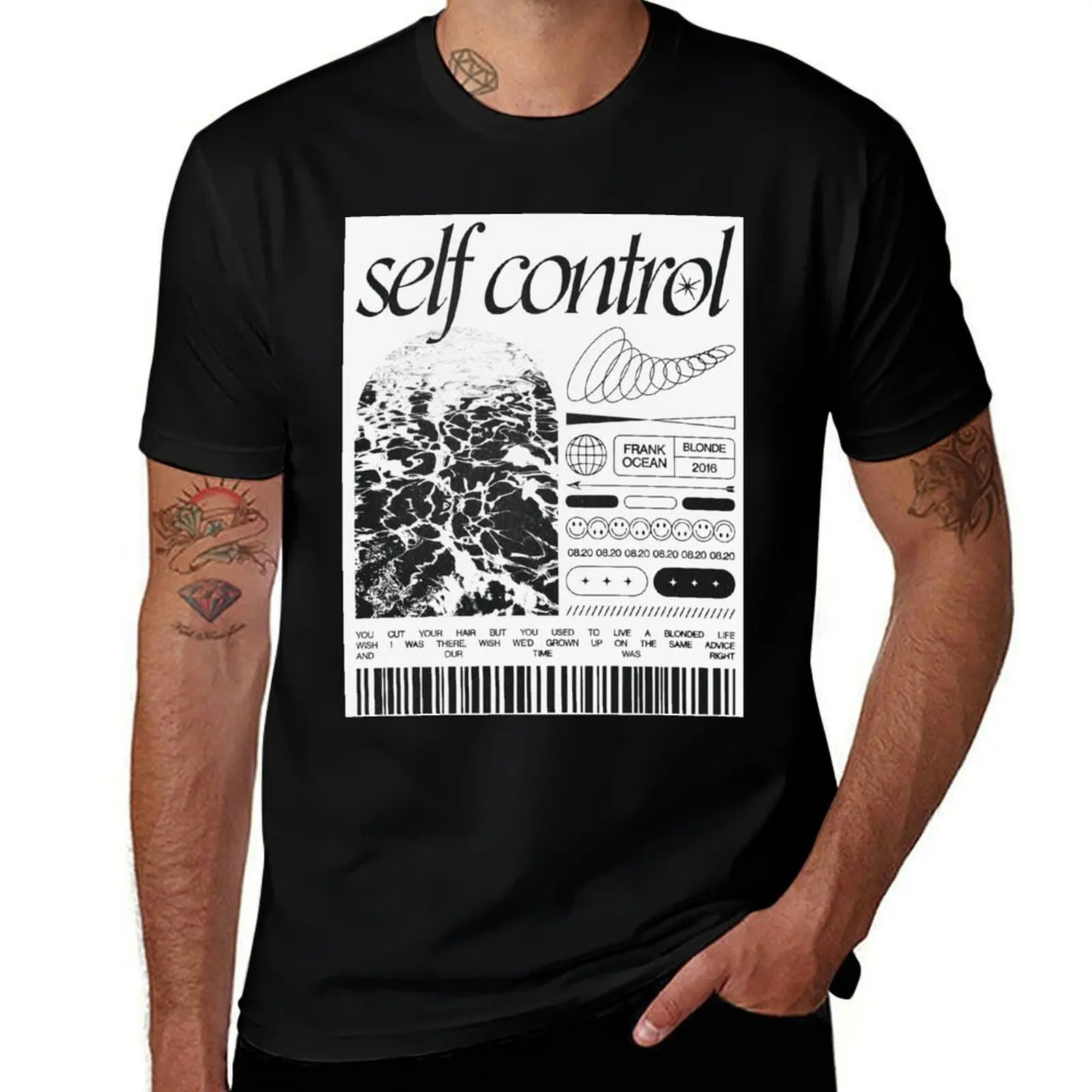 

self control - frank ocean T-Shirt t shirt men 100% cotton luxury brand t shirts for man graphic cars