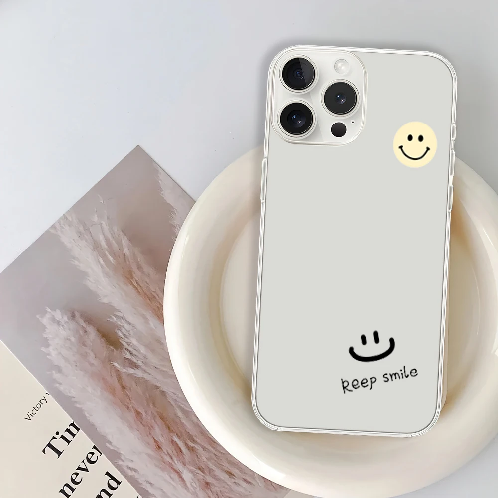 เคสโทรศัพท์ลาย Lucky SMILE สำหรับ iPhone 12 11 13 14 15 16 MAX Pro PLUS แบบนิ่มโปร่งใส