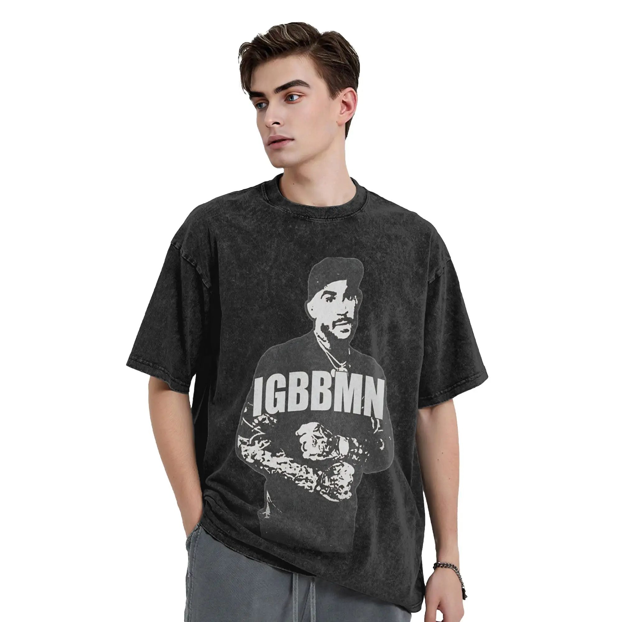 IGBBMN shirt Its gonna be bad Dustin Poirier T-Shirts for Men Crew Neck 100% Cotton Washed T Shirt  Short Sleeve Tees Clothes