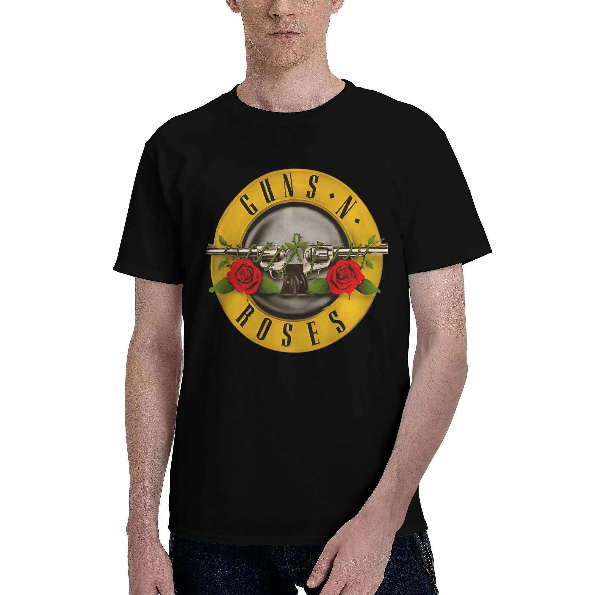 Camiseta de All Seasons Guns N Roses para banda de Rock Unisex, Camiseta de algodón, ropa de manga corta