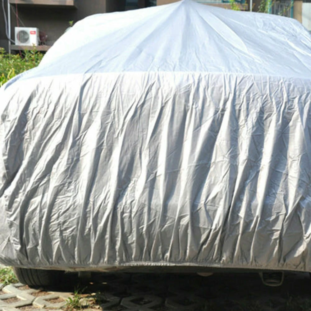 

Brand New High Quality Hot Sale Practical Car Cover Outdoor Sun Car Cover Scratch Silver Waterproof 170T Rain Lightweight