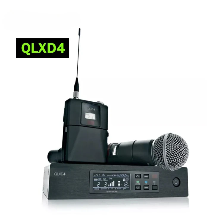 

QLXD4 UHF True Diversity Condense Professional Wireless Microphone System for Church