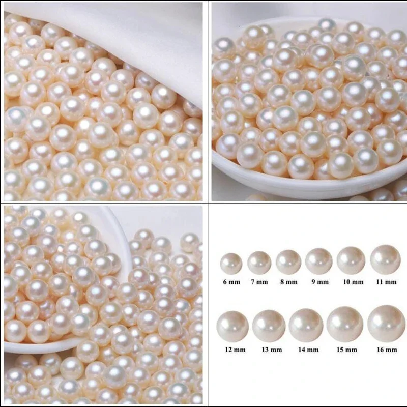 

Natural Freshwater Pearl 3A Round Loose Beads Pearls Used to Make Jewelry DIY Necklace Bracelet Earrings