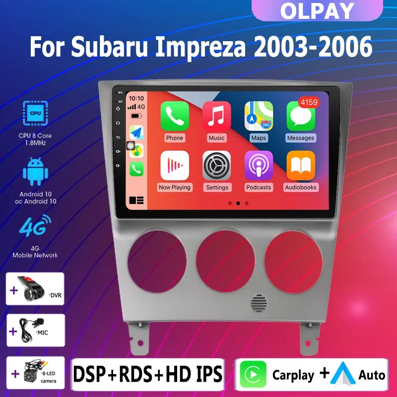 

2 din NO DVD auto android Car radio multimedia player Carplay GPS navigation For Subaru Impreza GD GG 2003 2004 2005 2006