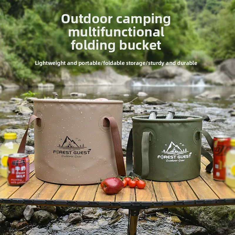 

Foldable Large-Capacity Outdoor Bucket - Multifunctional Portable Pail for Camping Picnic Fishing Car Washing