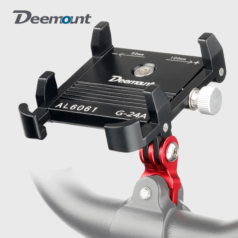 Supporto per smartphone per manubrio pieghevole per bicicletta, supporto superiore per tubo sterzo, rack in lega di alluminio lavorato a CNC, adatto per l'adattamento della fotocamera GoPro