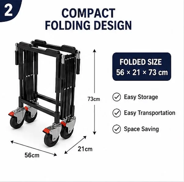 Heavy Duty Folding Adjustable European/American Style Coffin Trolley Funeral Church Mortuary Transport Cart