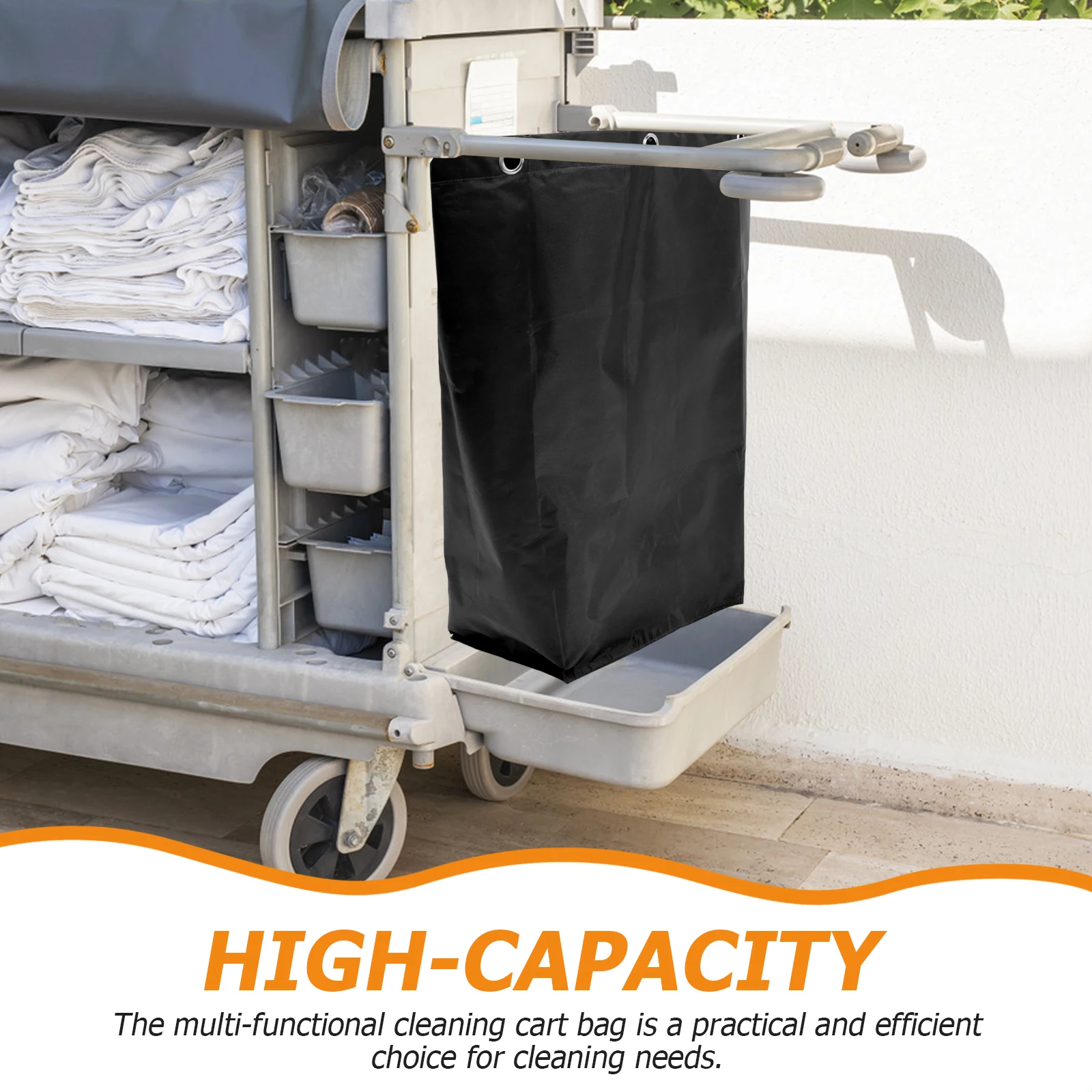 

Сумка для тележки Janitorial, сумка для чистки автомобиля, холст, коллекция мусора для домашнего хозяйства, St Blue, многоразовое решение для хранения