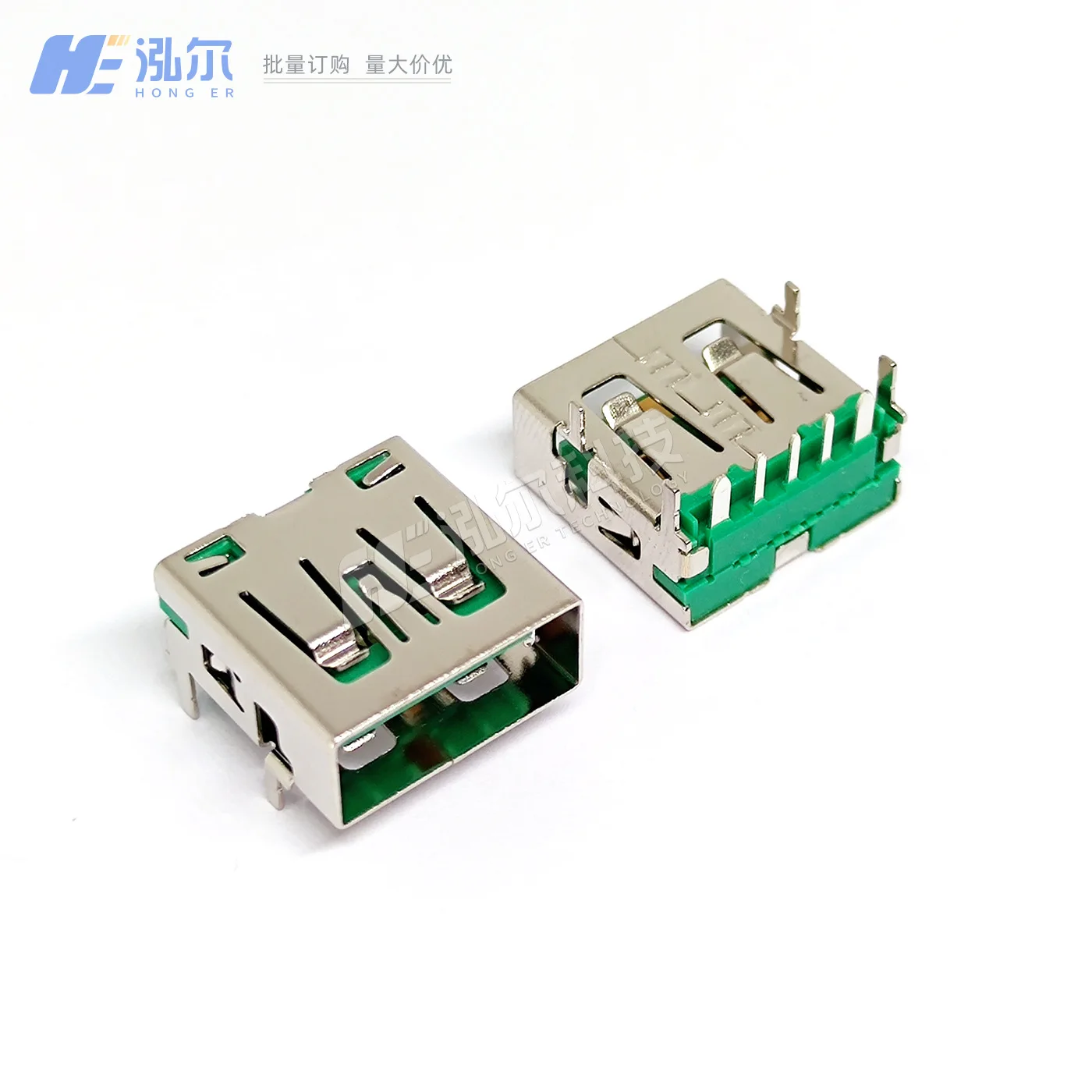 For USB 2.0 AF femaleOPPO fast charging 5P on-board plug-in board 5A high current flash charging DIP green/red rubber core