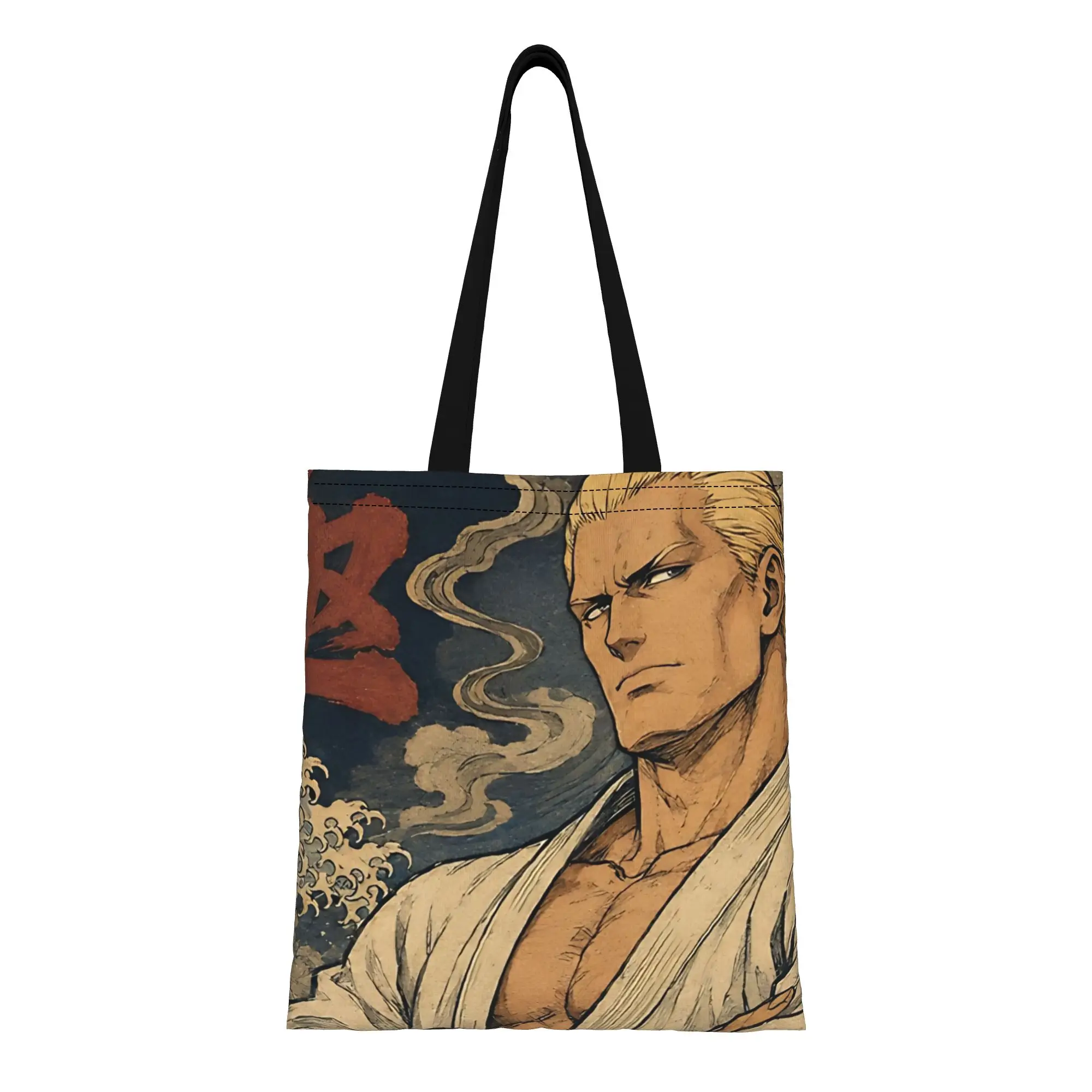 KOF martial arts gi Canvas Woman Tote Bag for Shopping Travel Outdoor Heavy Duty Shoulder Handbag