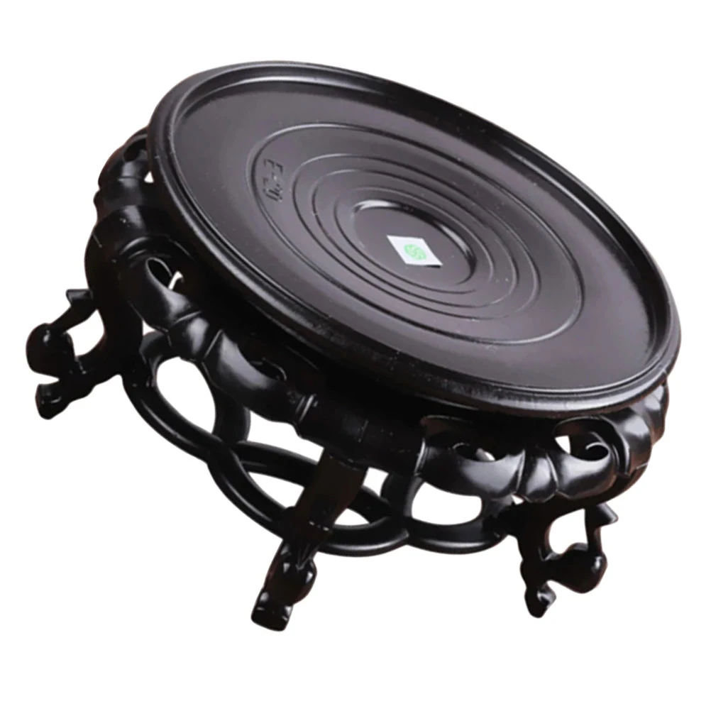 

Retro Plastic Bottle Base St 20CM Diameter Pot Holder Round Tray Storage Solution Brown Color Use Flowerpot