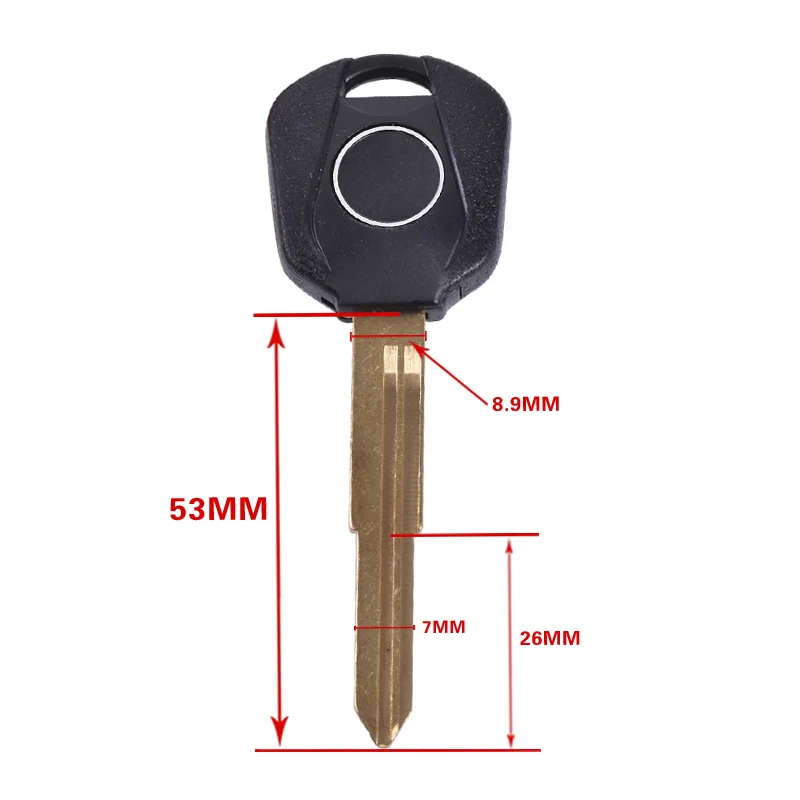 Motorcycle Universal Key Embryo Blank Handle For HONDA CBR1000RR CBR600RR CB900 Left Double Slot Groove Uncut Blade Keys Chip