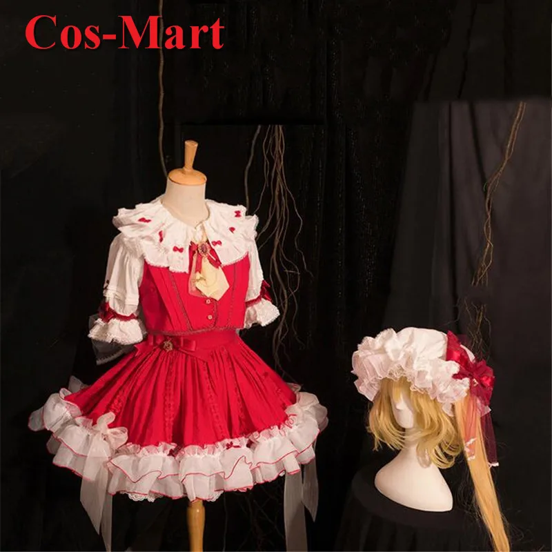 

Костюм для косплея Cos-Mart из игры Touhou Project, фландрин алый, красивое платье, искусственное платье