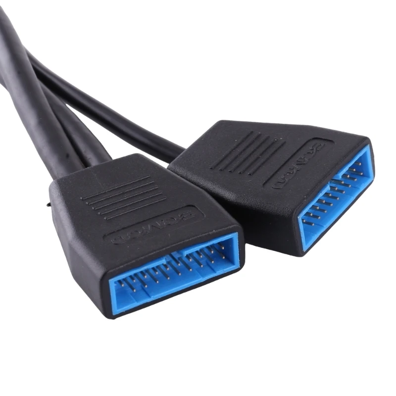 Basetta USB a 19 pin USB Splitter da 1 a 2 Hub USB interno per scheda madre del computer 200 mm