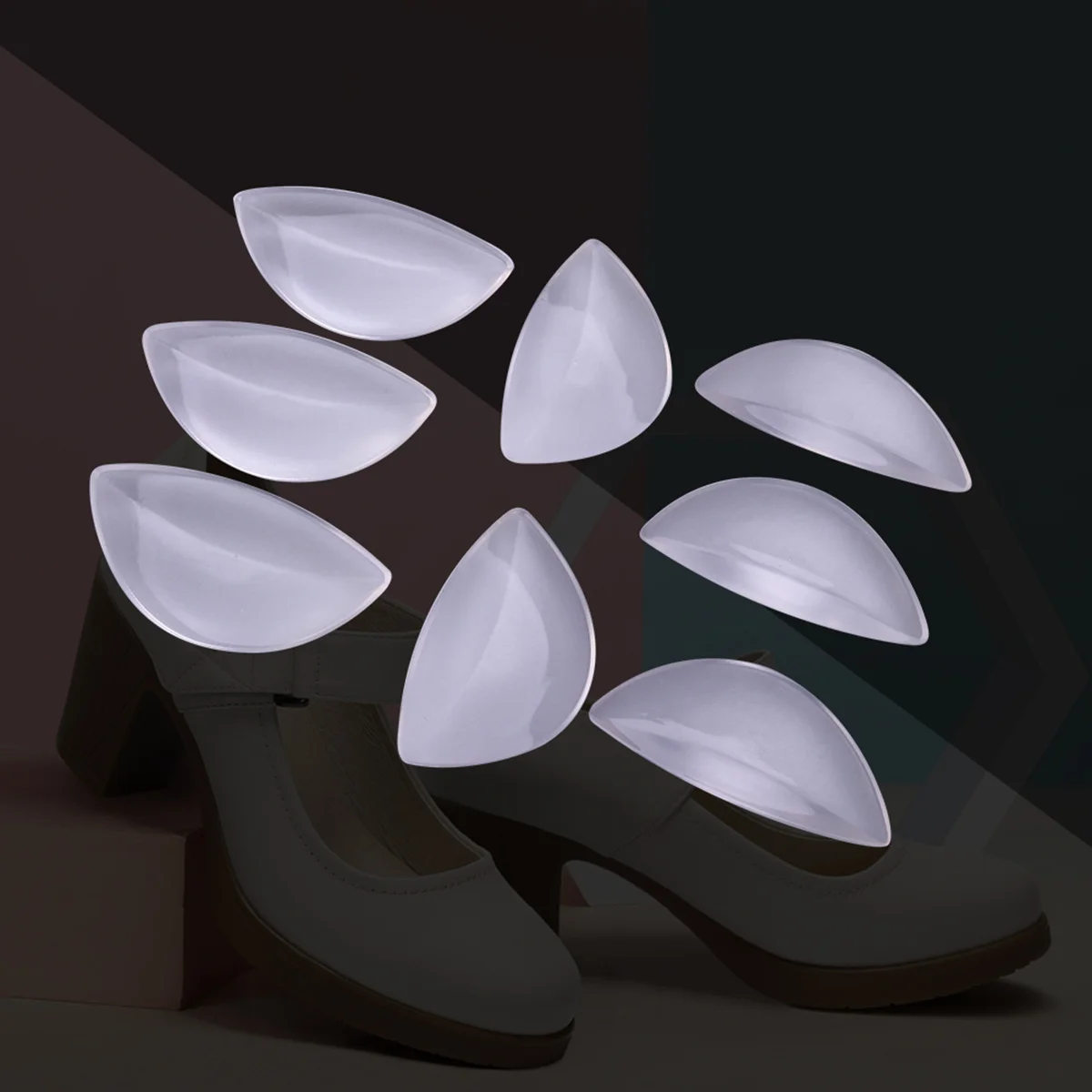 

Adhesive Arch Support Gel Insoles 3.5X1.8 Inch Transparent For Flat Feet Orthotics Foot Care Tool Soft Cushioning