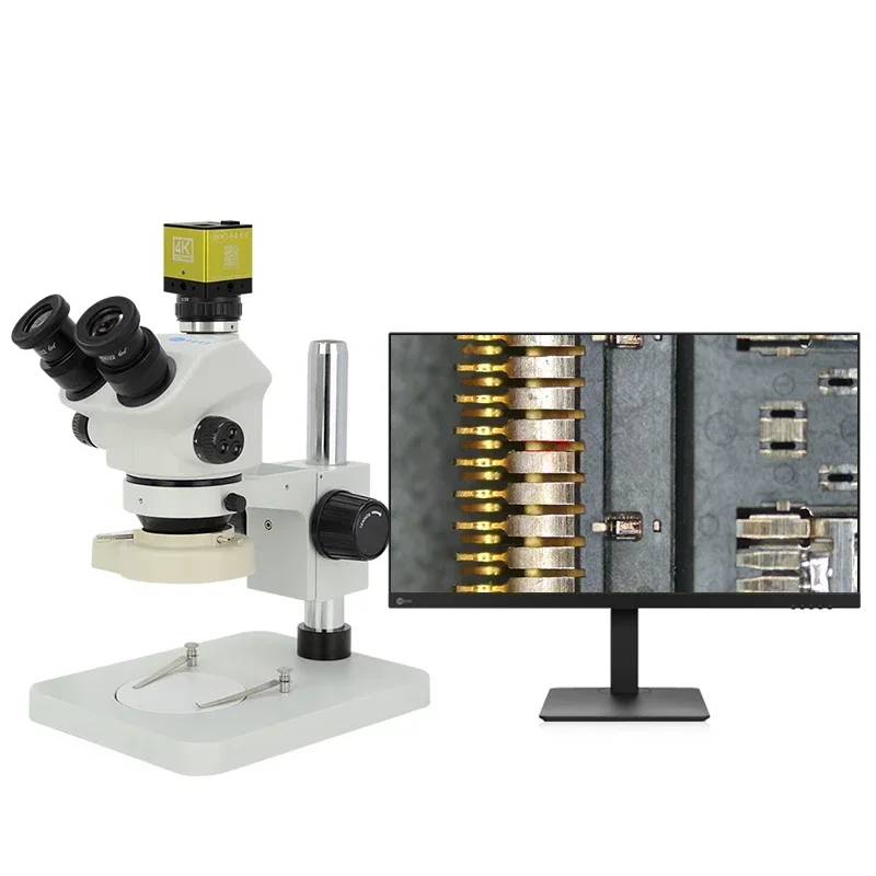 Trinocular Video Microscope for Biological Cells and Bacteria Observations Optical Machine Maintenance Binocular