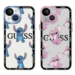 Disney stitch angle Phone Case for Apple iPhone 11 15 Plus XR 13 Pro Max SE X XS 12 Mini 14 Pro 8 7 Soft Cover