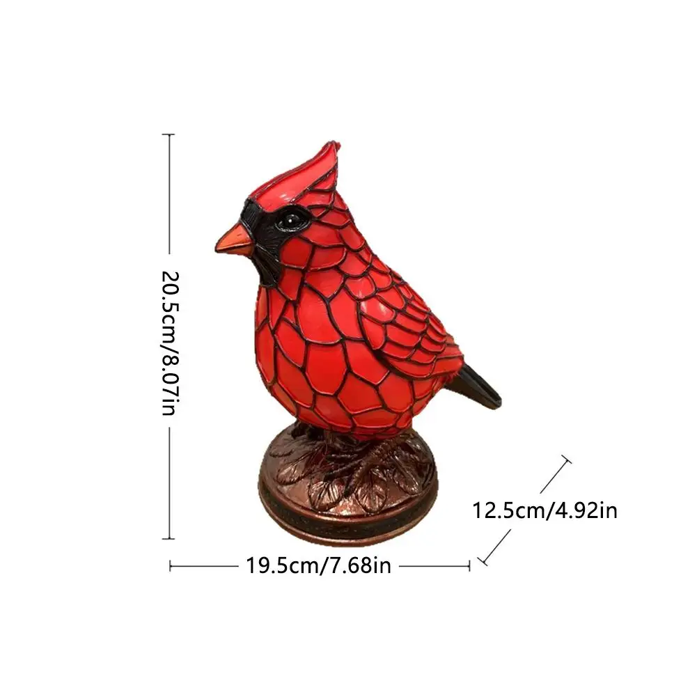 Creativo Red Bird Room Atmosfera Luce Morbida Durata Lampada da tavolo di sicurezza Squisita decorazione artistica per uccelli Luce notturna
