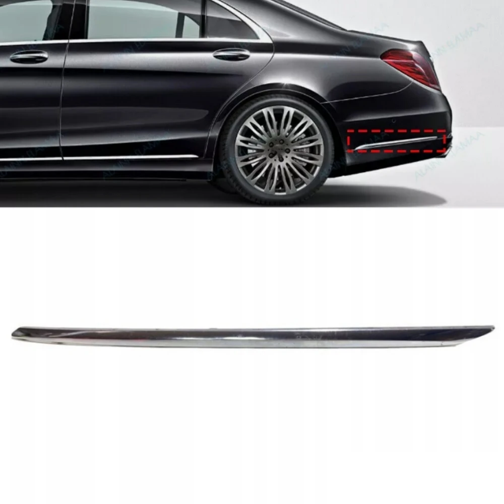 Rear bumper chrome decorative strip A2228851121 A2228851221 For Mercedes Benz S- Class W222W222 S400 S500 S600 2014-2020