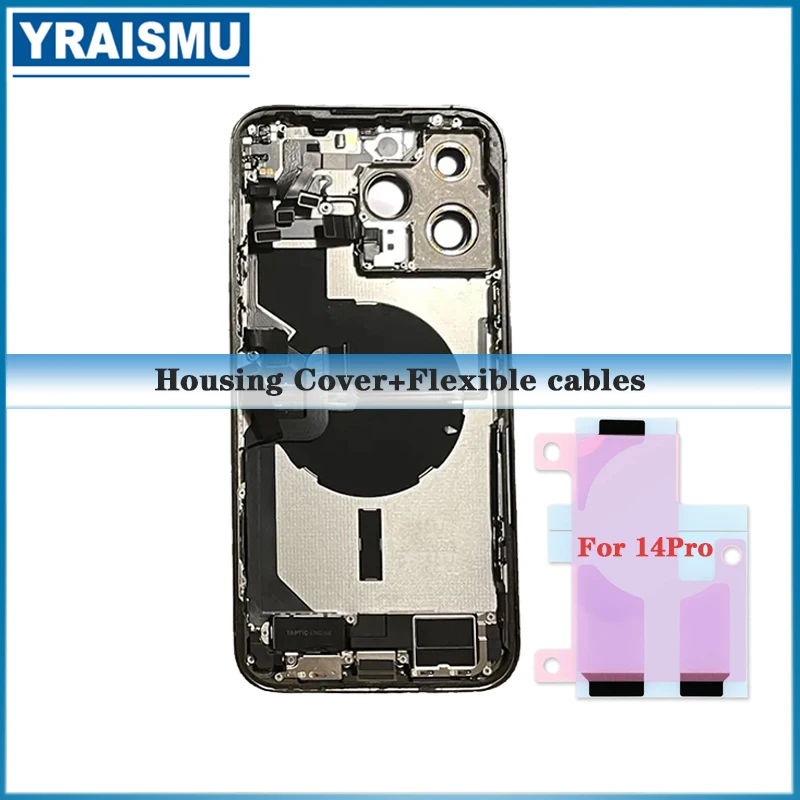 Battery Cover Housing For Iphone 14 Pro Max Back Cover all with Flex Cables+ Wireless charging = complete assembly