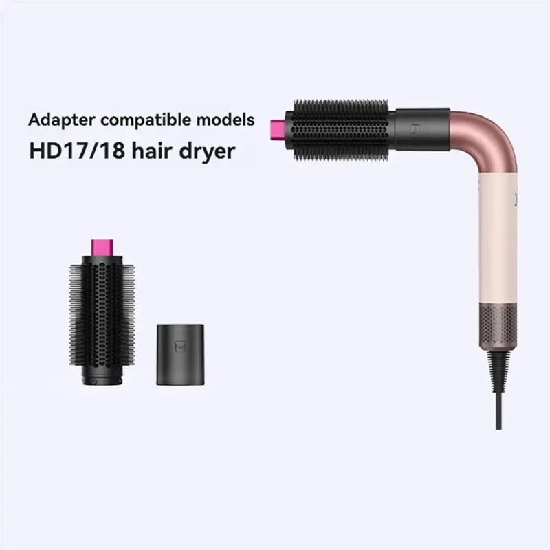 Large Round Volumizing Brush With For Dyson HD17 HD18 Hair Dryer Adapter For Fluff Up Volumize And Styling