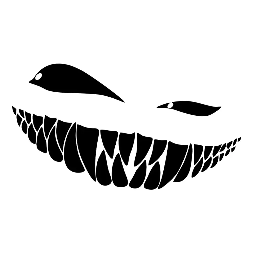 Demon Smiling Face Car Stickers RearWindshield Car Sticker Funny Auto BodvStyling Decoration Window Sticker VinyWaterproof