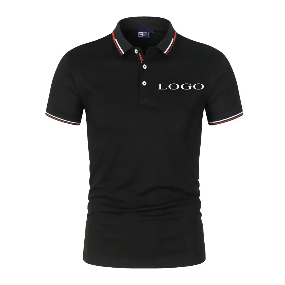 Custom Logo Printed Polo Shirt Men Women DIY Personalized Design Brand Image Anytime Anywhere Fashion Casual Short Sleeve Tops