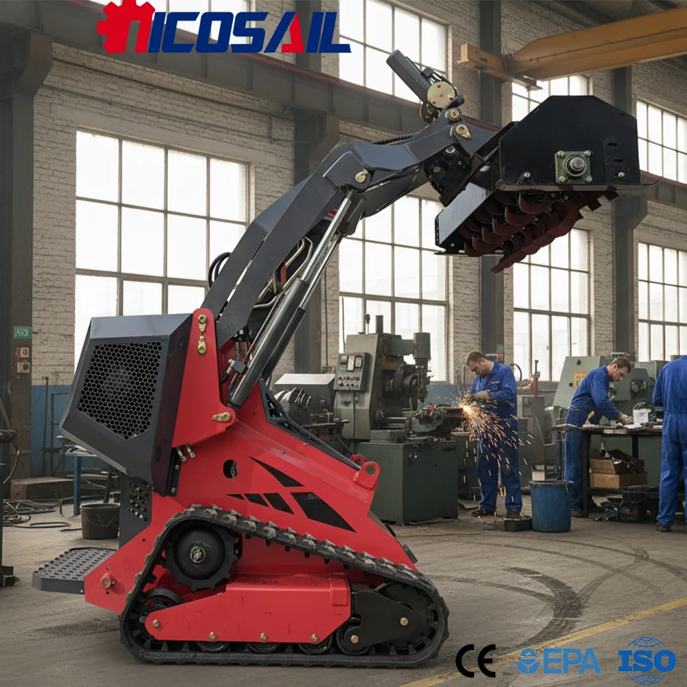 

Custom Skid Steer Loader Euro 5 CE Compact Multi Function Loader with Attachments for Farm Construction Work