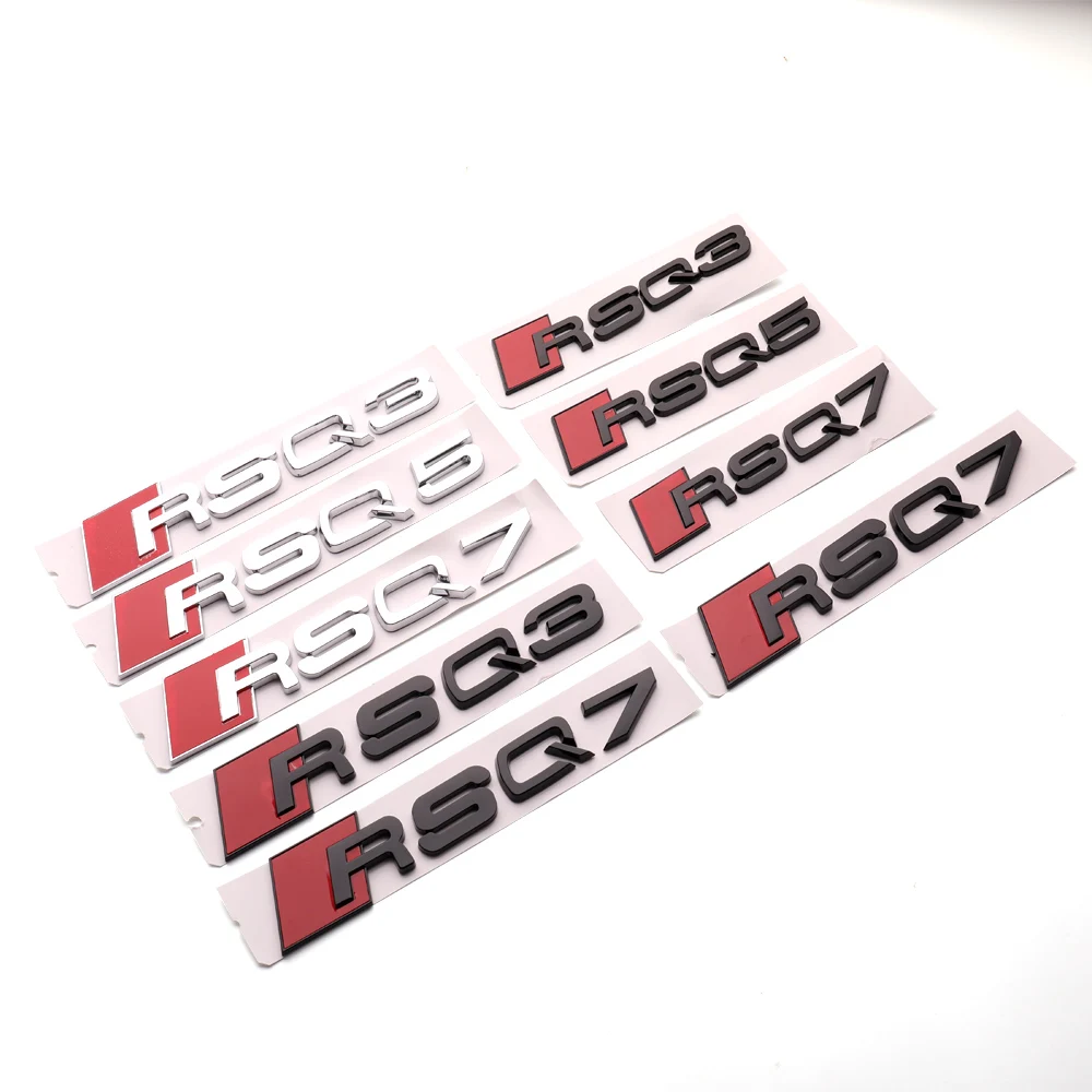 

for Audi Logo S Series RSQ7 Tail Logo RSQ3 Logo RSQ5 Label Q3Q7 Modified Q5 Black Label Car Tail Box Label Car Label