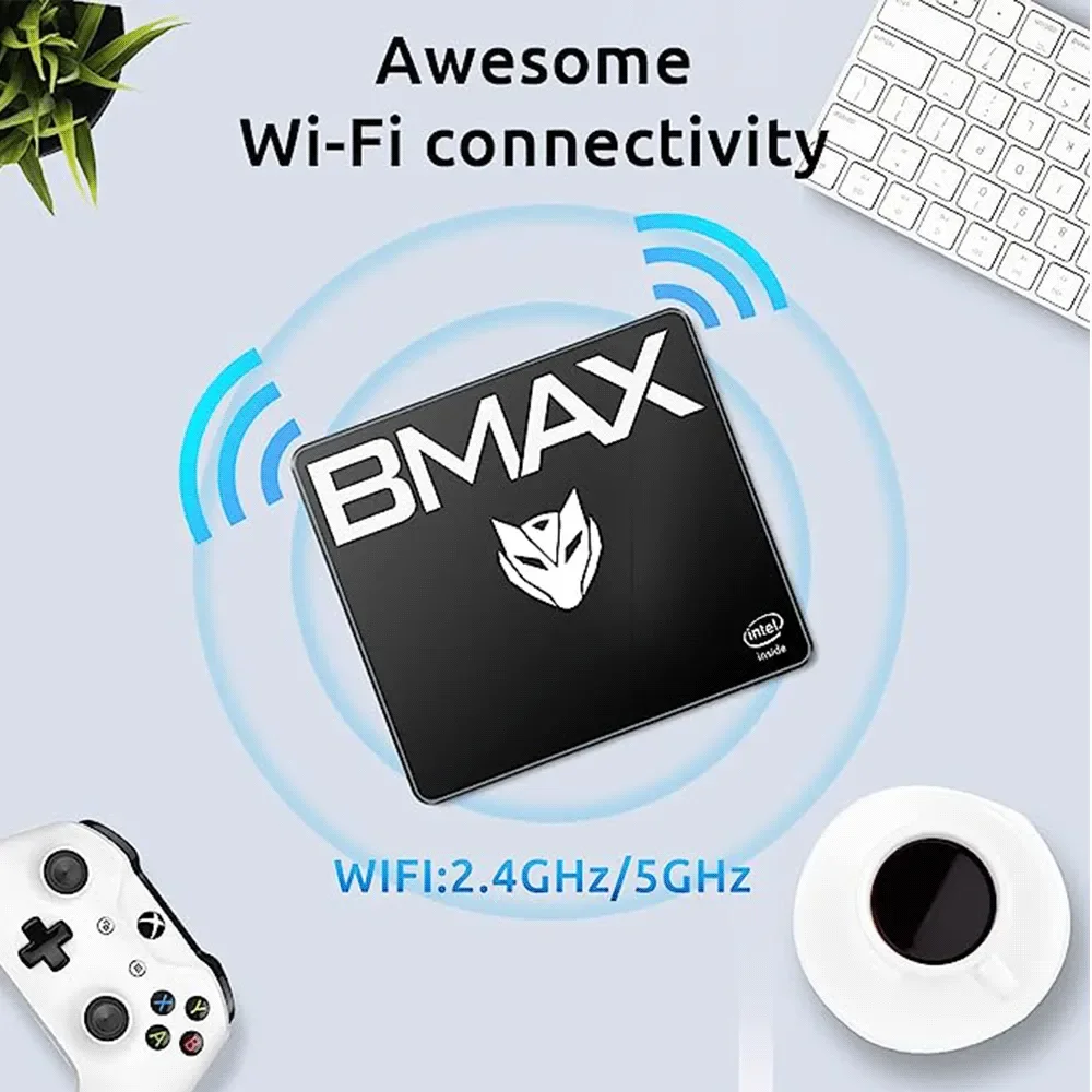 AliExpress Collectie BMAX Mini PC B 2S Windows 11 OS 6GB RAM 128GB ROM N4020 Micro Desktop Computer Dual-Band WiFi Mini PC USB 3