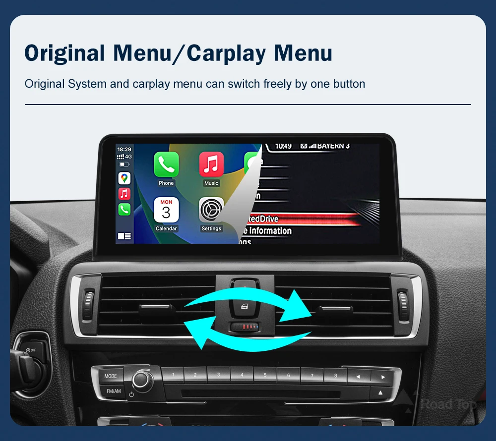 10,25 Multimedia AHD Display Für BMW 1 2 Serie F20 F21 F22 2012-2016 NBT Touchscreen Drahtlose Carplay navigation Android Auto – Detail 8