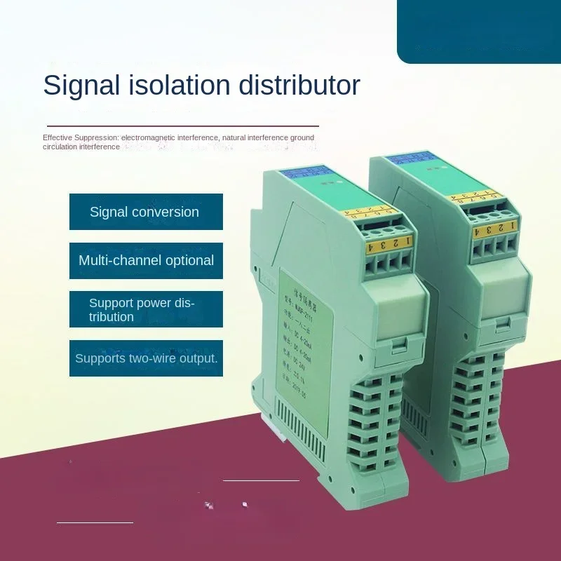 Signal Isolator One-in-Two-Four-out Distribution Appliance Analog 4-20mA 0-10v Current Transducer Distributor