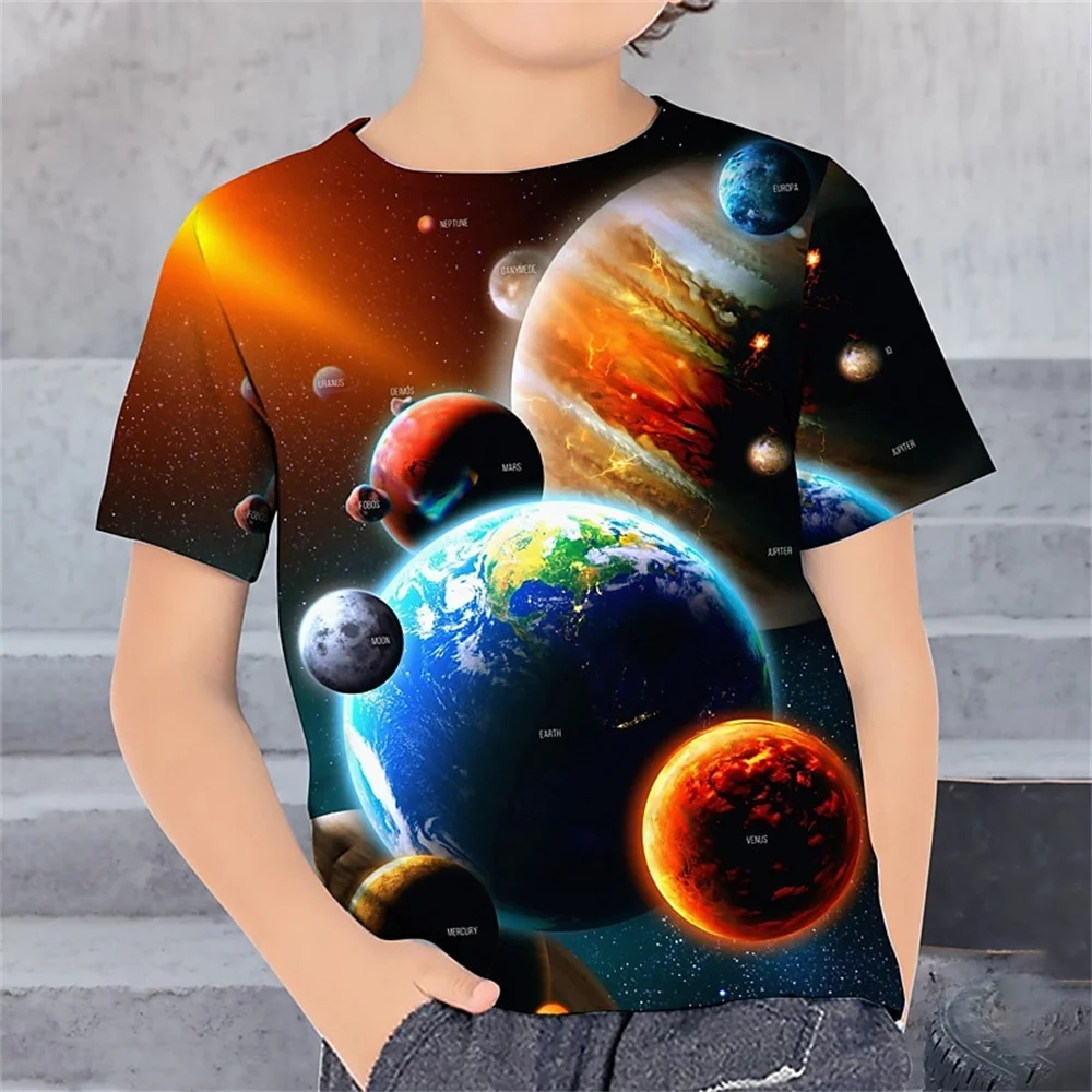 2024 Kids Boys Girls Casual T-Shirts 3d Printed Cartoon Funny T Shirt Children Birthday Gift Tshirts Baby Clothes Summer