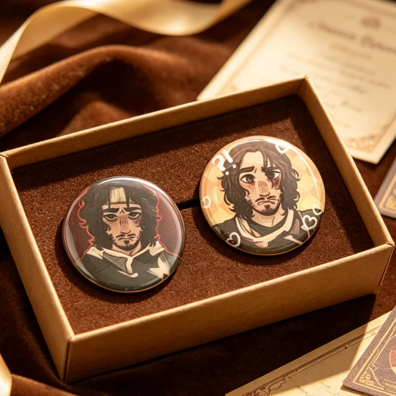 Iron Lung Photocard & Button Pin Set Game Character Fan‑Art Round Badge Brooch Cosplay Accessory Gift for Iron Lung Game Fans