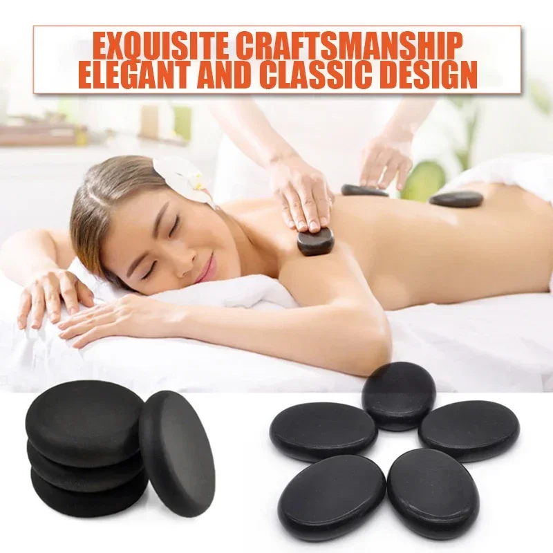 1pcs Massage Energy Power Stone 12 Types Volcanic Hot Stone SPA Back Compress Basalt Rock Relaxation Essential Oil Massage Tools